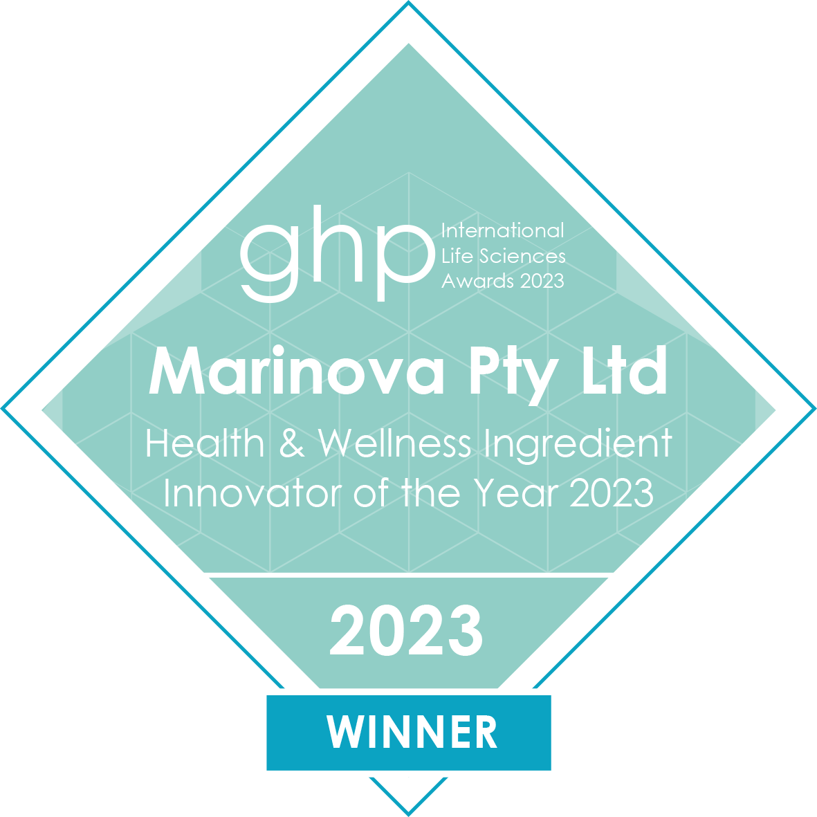GHP International Life Sciences Awards 2023 - Marinova Pty Ltd - Health & Wellness Ingredient Innovator of the Year 2023